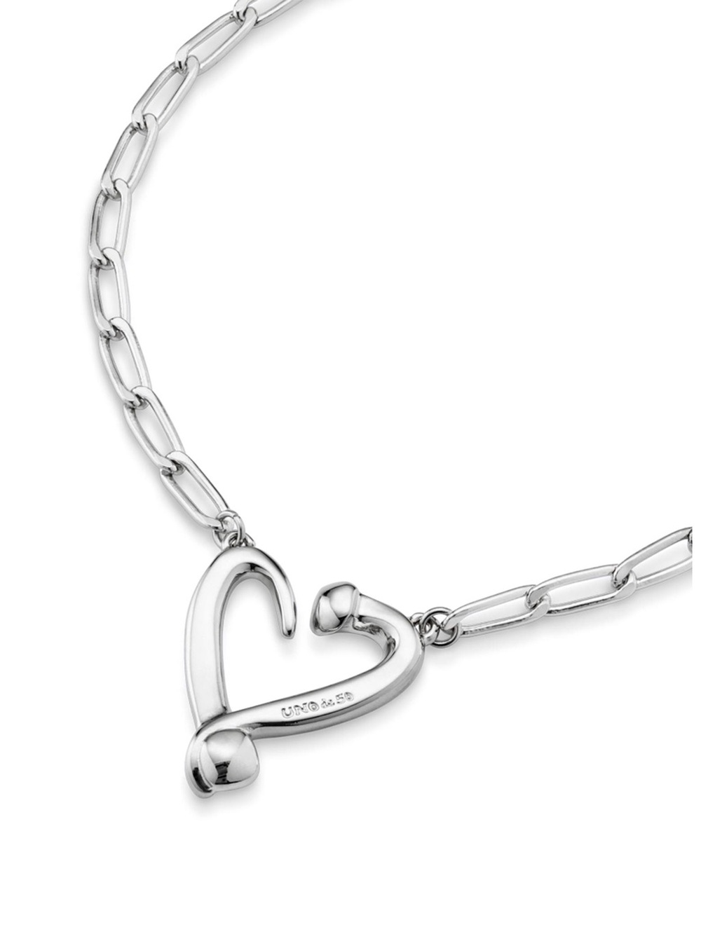 UNO de 50 Silver Twist of Love Necklace